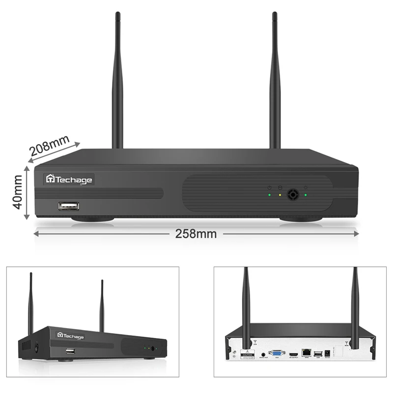 Techage 8CH H.265 двухполосная говорящая аудио Wifi камера система NVR 4 шт. Беспроводная 2MP