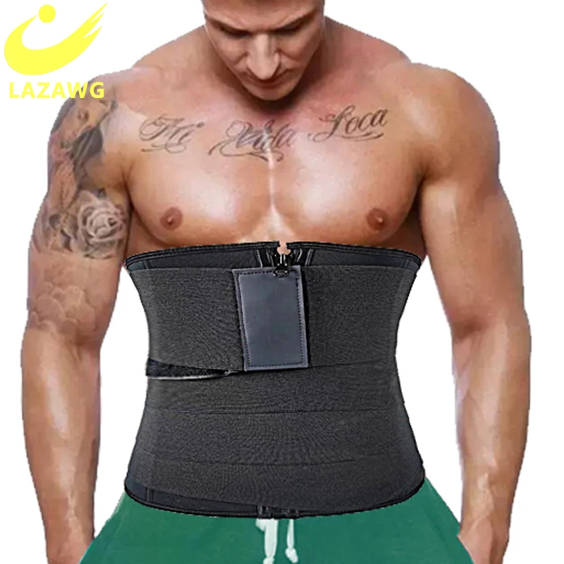 

LAZAWG Mens Bandage Wrap Waist Trainer Shaperwear Belt Slimming Tummy Belt Corset Top Stretch Bands Cincher Body Shaper