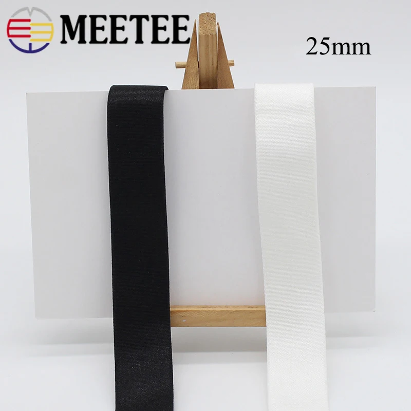 

Meetee 20Meters 10/12/15/20/25mm Nylon Elastic Bands Soft Underwear Strap Bra Swimsuit Belt Rubber Band DIY Sewing Accessories