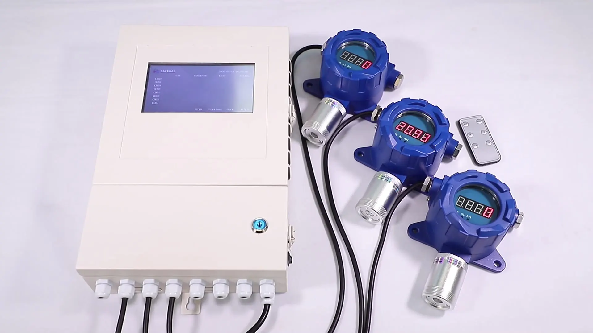 

Stationary industrial oxygen detector