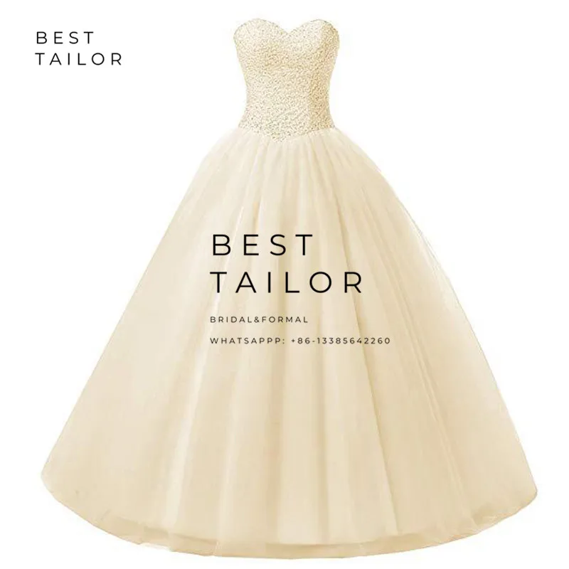 Бальное платье выпускные платья 2021 белые с тяжелыми бусинами милое Тюлевое