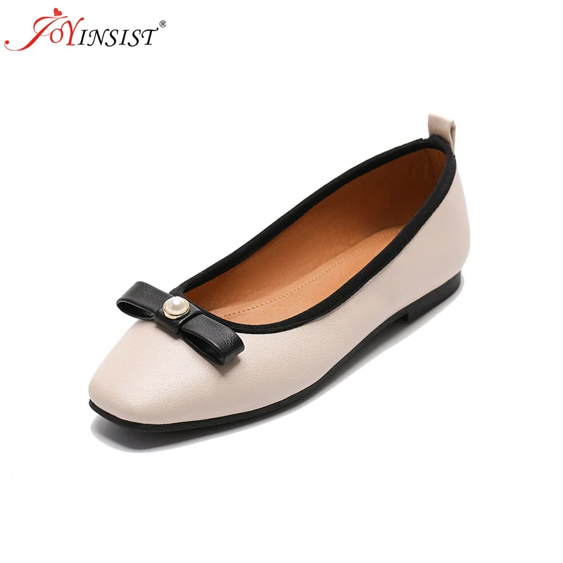 Женские туфли с бантом повседневные на плоской подошве удобные квадратным