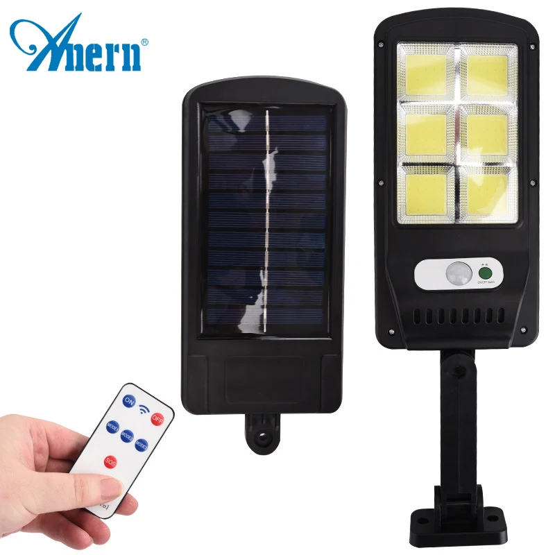 

Anern 120 COB Solar Led Street Lights Outdoor Security Light Wall Lamp Waterproof PIR Motion Sensor Smart Remote Control Lamp
