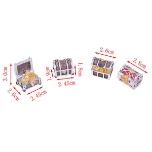 Кукольные домики, сундук с сокровищами, игровая сумка для приключений, морская модель пирата, маленькая статуэтка, маленькая фигурка, поделки, орнамент, миниатюрные