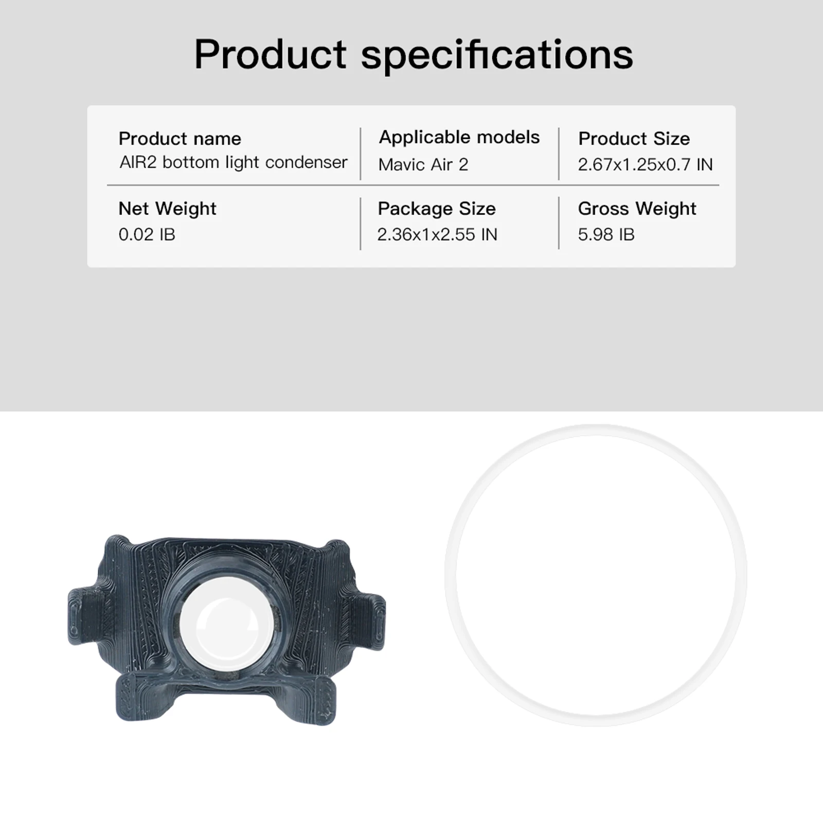 Bottom Light Condenser for DJI Air 2S/Mavic 2 Camera Drone Brighten lampshade UAV Lamp Night Safety Flight Accessories | Электроника