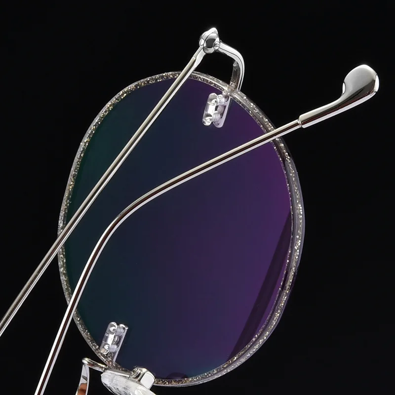 Круглые очки в оправе новые женские оптические Серебристые пудры Oculos очки Gafas Opticas Lesebrille очки