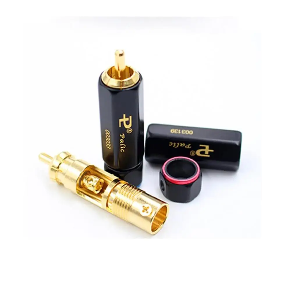 Высококачественный позолоченный штекер RCA Colleimage Hifi Palic Hi-end самоблокирующийся