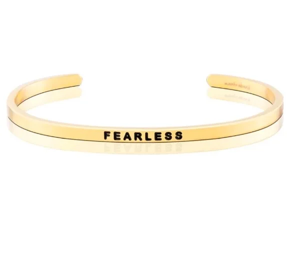 Любовь Браслет бесстрашный 316L Титан Нержавеющая сталь любовь манжеты браслет