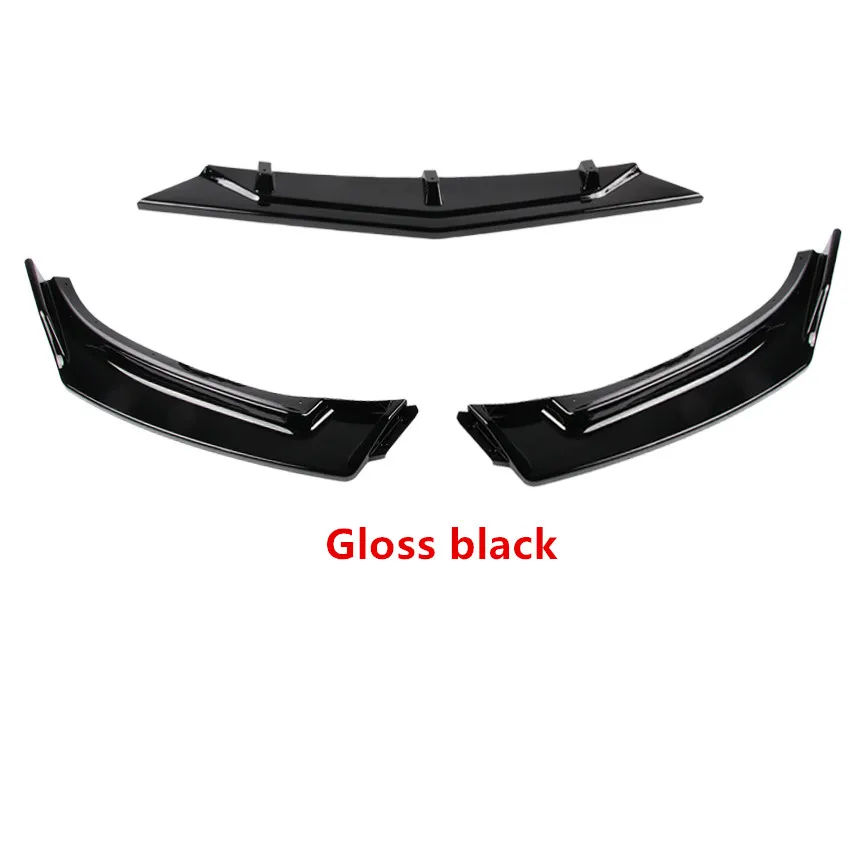 3Pcs/Set Car Front Bumper Lip Spoiler Body Kits Splitter Diffuser for Mazda 3 Axela 2014 2015 2016 2017 2018 Auto Accessories - купить по
