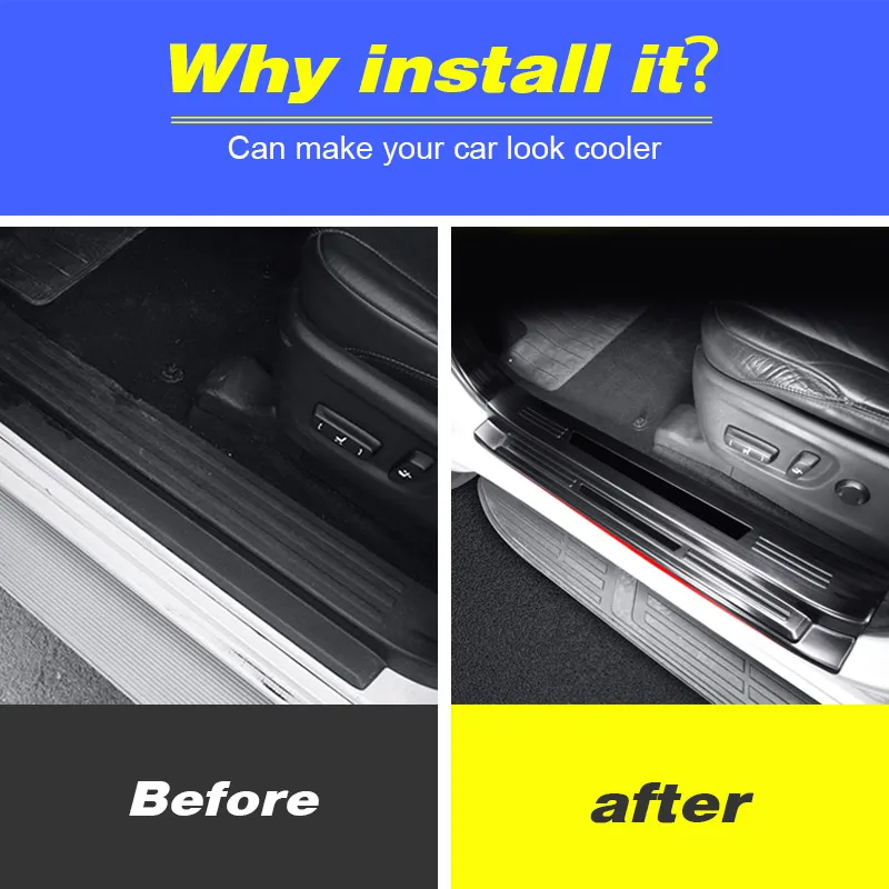 Накладка на порог Hivotd защита из нержавеющей стали для модификации автомобиля