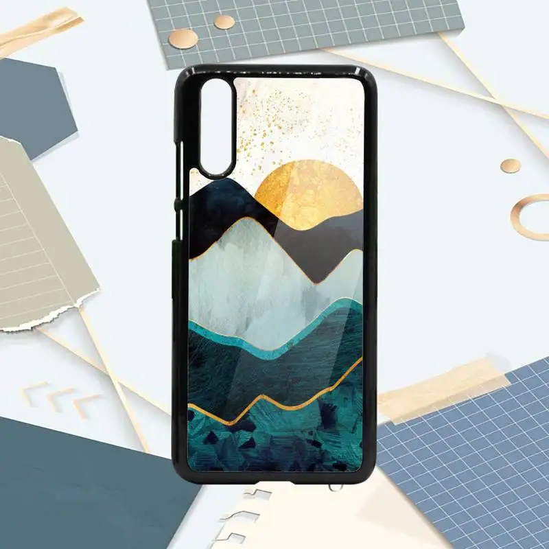 

Mountain Marble Moon aesthetics Phone Case PC For Samsung galaxy S note 8 9 20 10 e lite2019 plus pro ultra