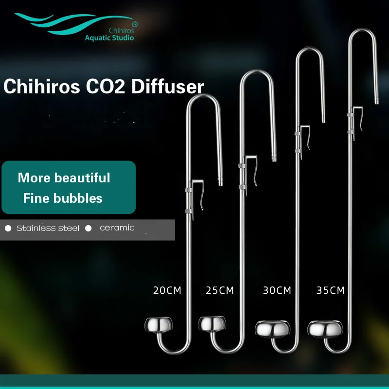 

Chihiros CO2 Diffuser Stainless Steel Tiny Bubble Aquarium Carbon Ceramic Replacement Fish Tank Plant Tank Co2 Atomizer Clip