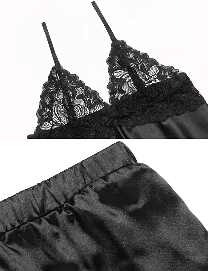 

Cross-border products new European and American sexy lingerie sexy strap lace backless split pajamas factory outlet