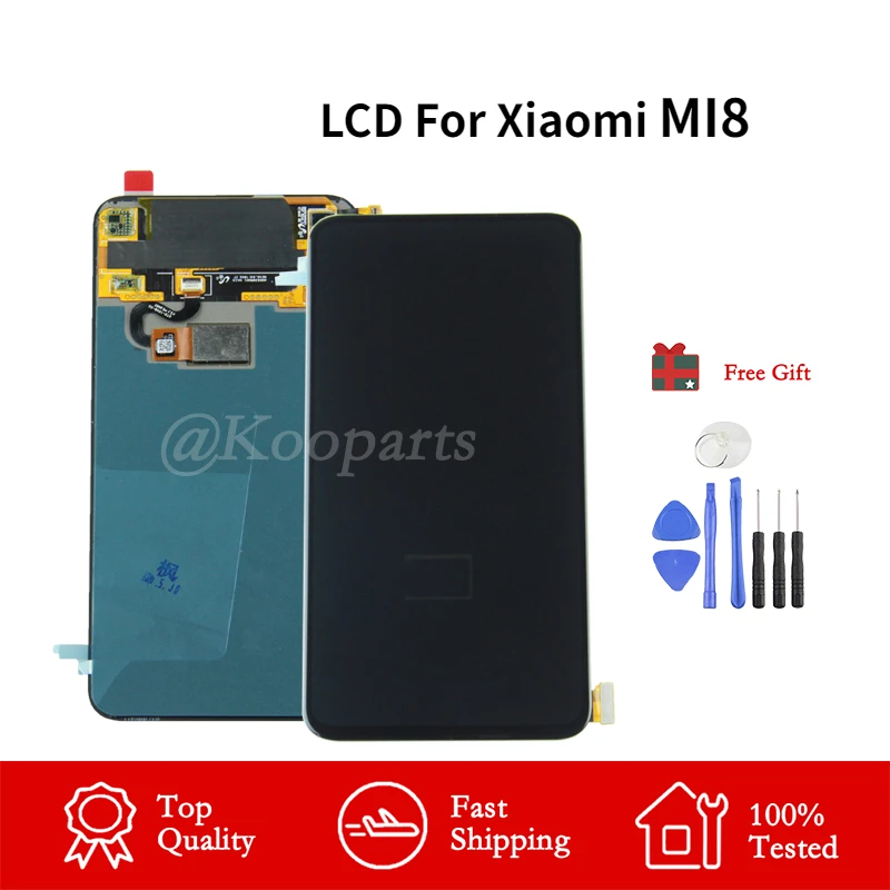 

Оригинальный AMOLED Замена для Xiaomi Mi8 Pro исследуемая версия/Mi8 ЖК-дисплей с сенсорным экраном дигитайзер в сборе 100% протестирован