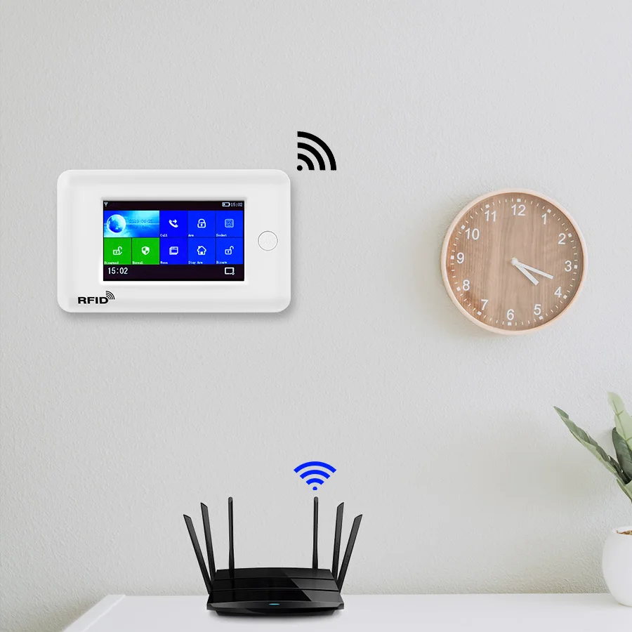 FUERS PG106 GSM wifi сигнализация 2G 3g домашняя охранная противоугонная система 4 3 дюймов