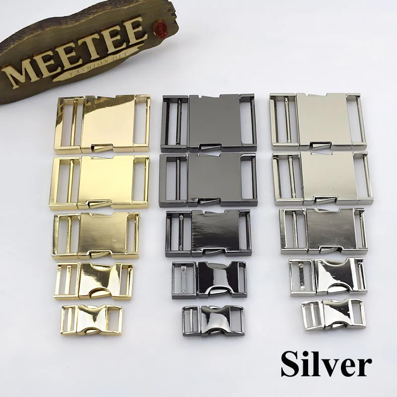 H6-2-silver 4 шт. Meetee 15-38 мм металлическое уплотнительное d-образное кольцо с пряжкой застежка веб-ремень рюкзак сумки кошелек обувь, одежда для шитья воротник Сделай Сам кожаное ремесло - Цвет: H6-2-silver