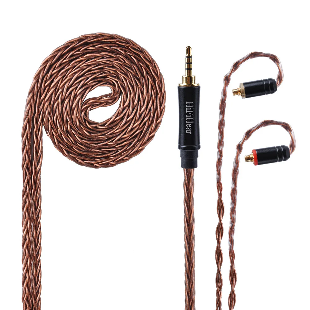 AK HiFiHear 8 Core посеребренный Модернизированный кабель 2,5/3,5 мм сбалансированный кабель с MMCX/2pin разъем для ZS10 Pro TRN X6