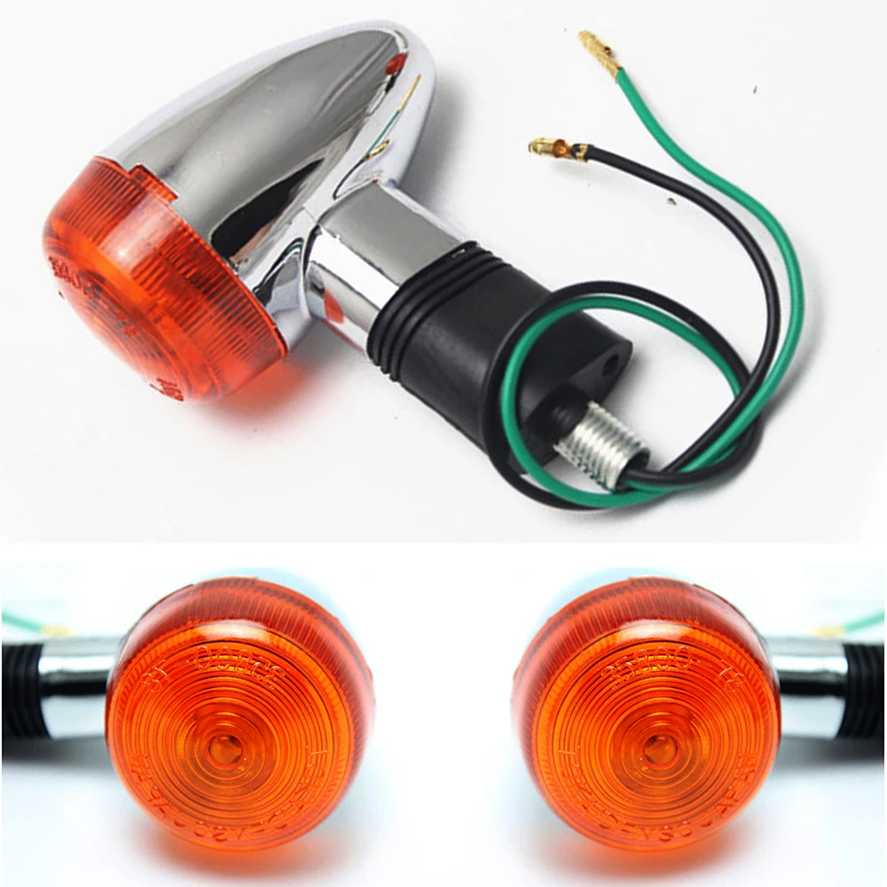 

Wholesale 10mm Vintage Prince Knight Motorcycle Turn Light Indicator 12V Cafe Racing Motorbike Turn Signals Light for Harley