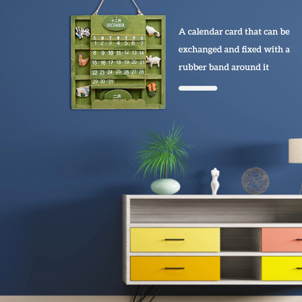 Деревянный календарь DIY Мини Средиземноморский на стене доска напоминаний для