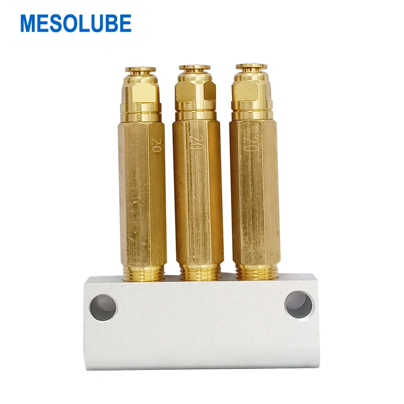 

Mesolube 3-outlet Pressurized Grease Distributor Lubricant Metering Devices for Pressure-relief Single-line Lubrication System