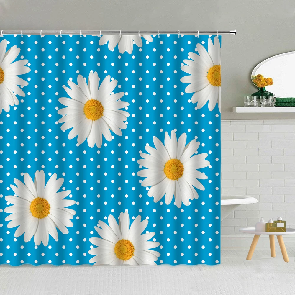 

Waterproof Shower Curtain White Little Zou Ju Bath Curtains Polyester Fabric Bath Screen High Quality With Hooks 3D Printing