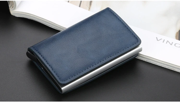 ZOVYVOL, новинка, кошелек, RFID, безопасность, алюминиевая, одна коробка, кредитный держатель для карт, всплывающий, Повседневный, тонкий, чехол для ID карты, Прямая поставка