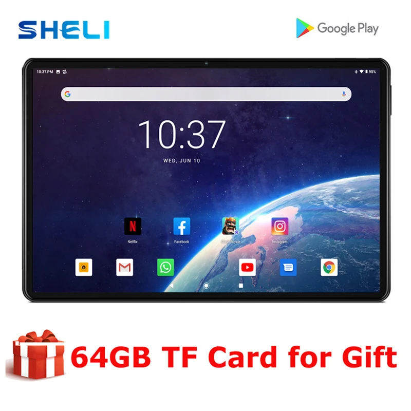Новый оригинальный 10 дюймовый планшетный ПК четырехъядерный 3G телефонные звонки