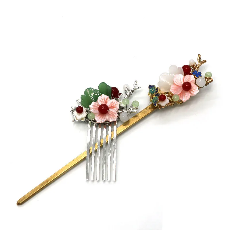 Этнический Розовый Свадебный Цветочный гребень для волос заколка в винтажном