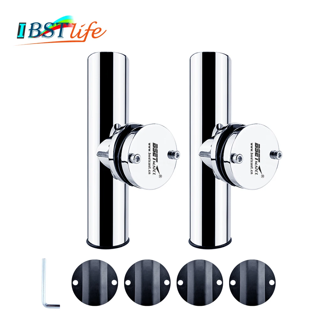 

2X Rail Mount Stainless Steel 316 Fishing Rod Rack Holder Rest Pole Bracket Support for 25 to 51mm Rail Marine Boat Accessories