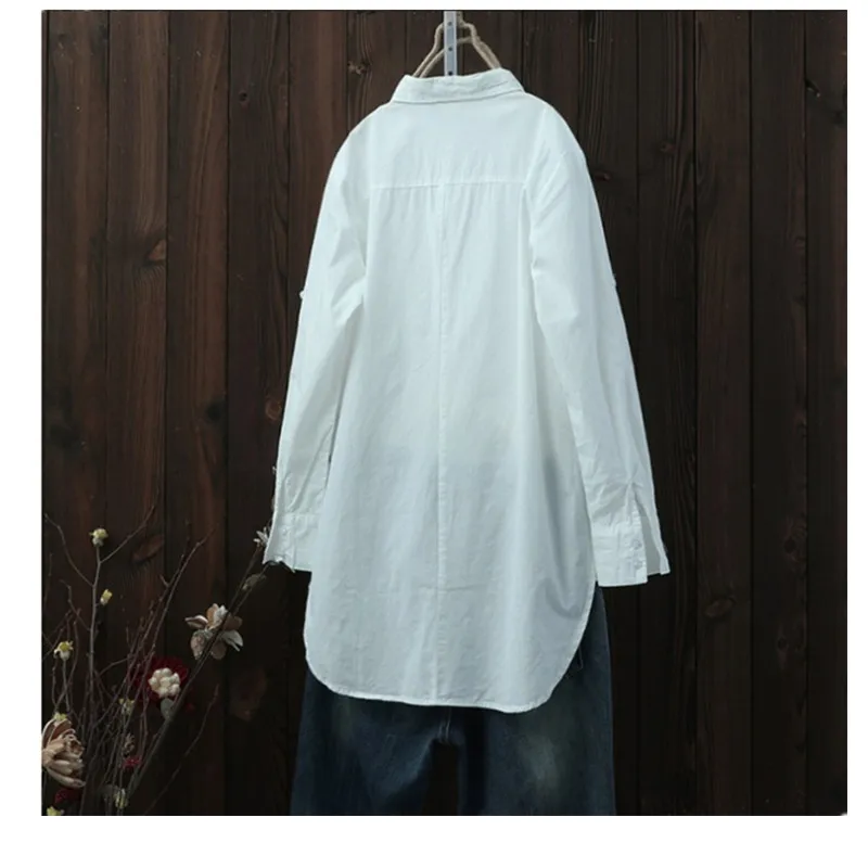 

Leosoxs 2021 Spring Autumn New Sexy Women's Shirts Fashion Casual Solid Loose Lapel Buttons Pocket Ladies Irregular Shirts Tops