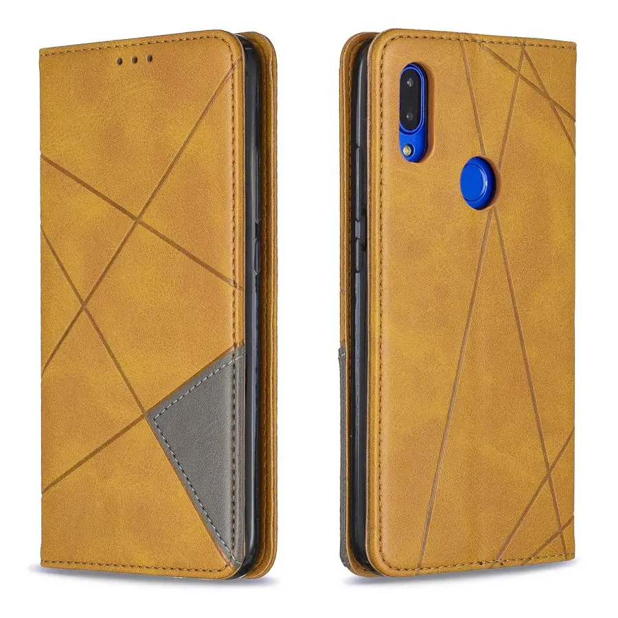 Yellow Винтажный кожаный чехол-бумажник для xiaomi Redmi Note 7 7A, чехол-держатель для карт, магнитный чехол-книжка с подставкой для xiaomi Redmi 7 - Цвет: Yellow