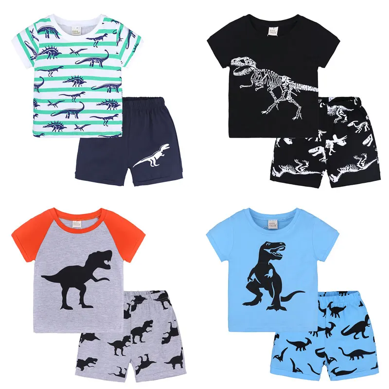 Летние комплекты детской одежды для мальчиков модная детская одежда девочек