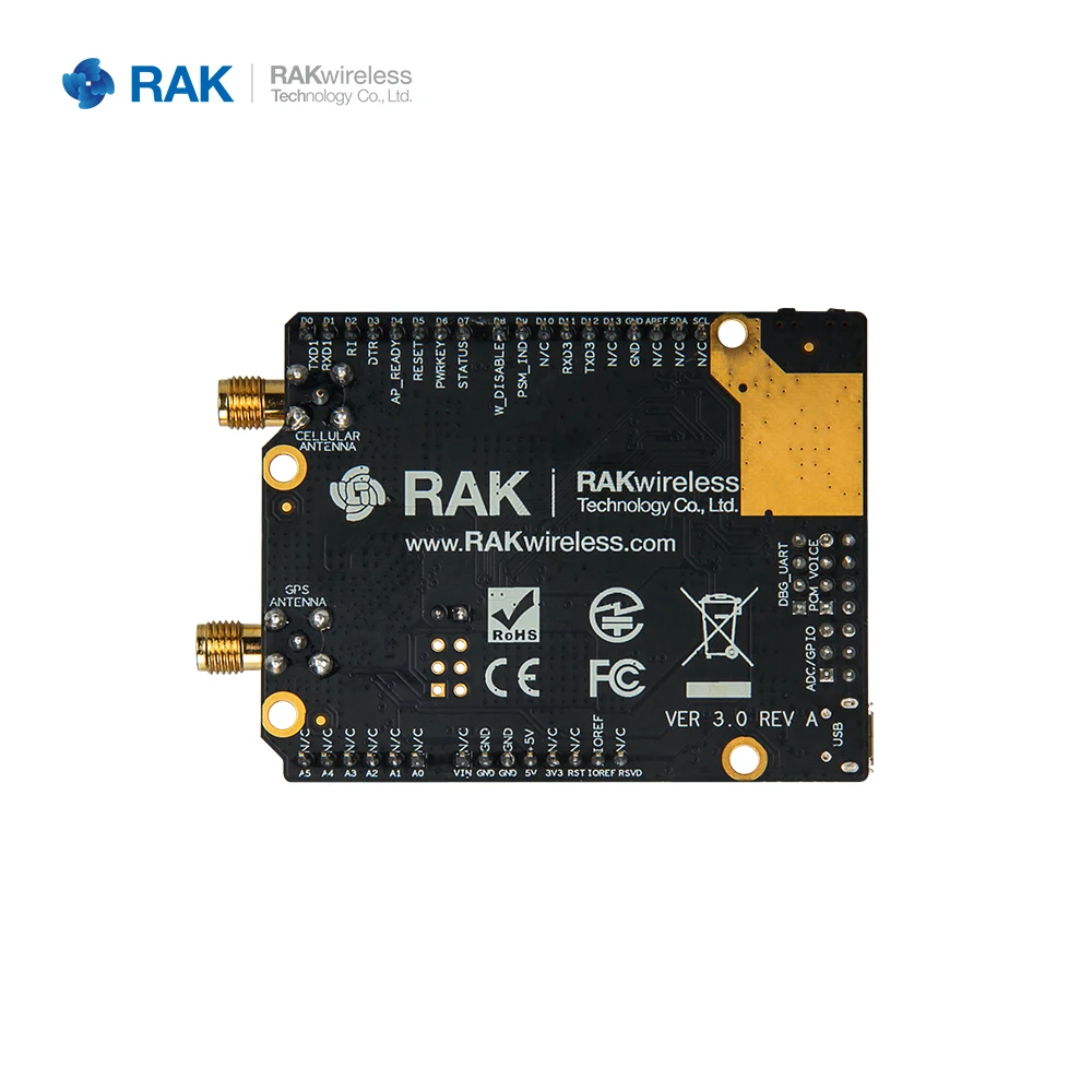 RAK2011 WisLink Cellular Quectel BG96 Arduino Shield GPRS модуль с поддержкой 2G/EGPRS 4G/LTE Cat M1(eMTC) NB1(NB