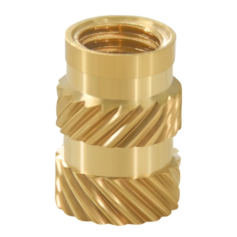 

M3 Copper Nut Hot Melt Heating Molding Double Twill Knurled Injection Insert Brass Nuts Embossed Nut 100pcs 3/4/5cm