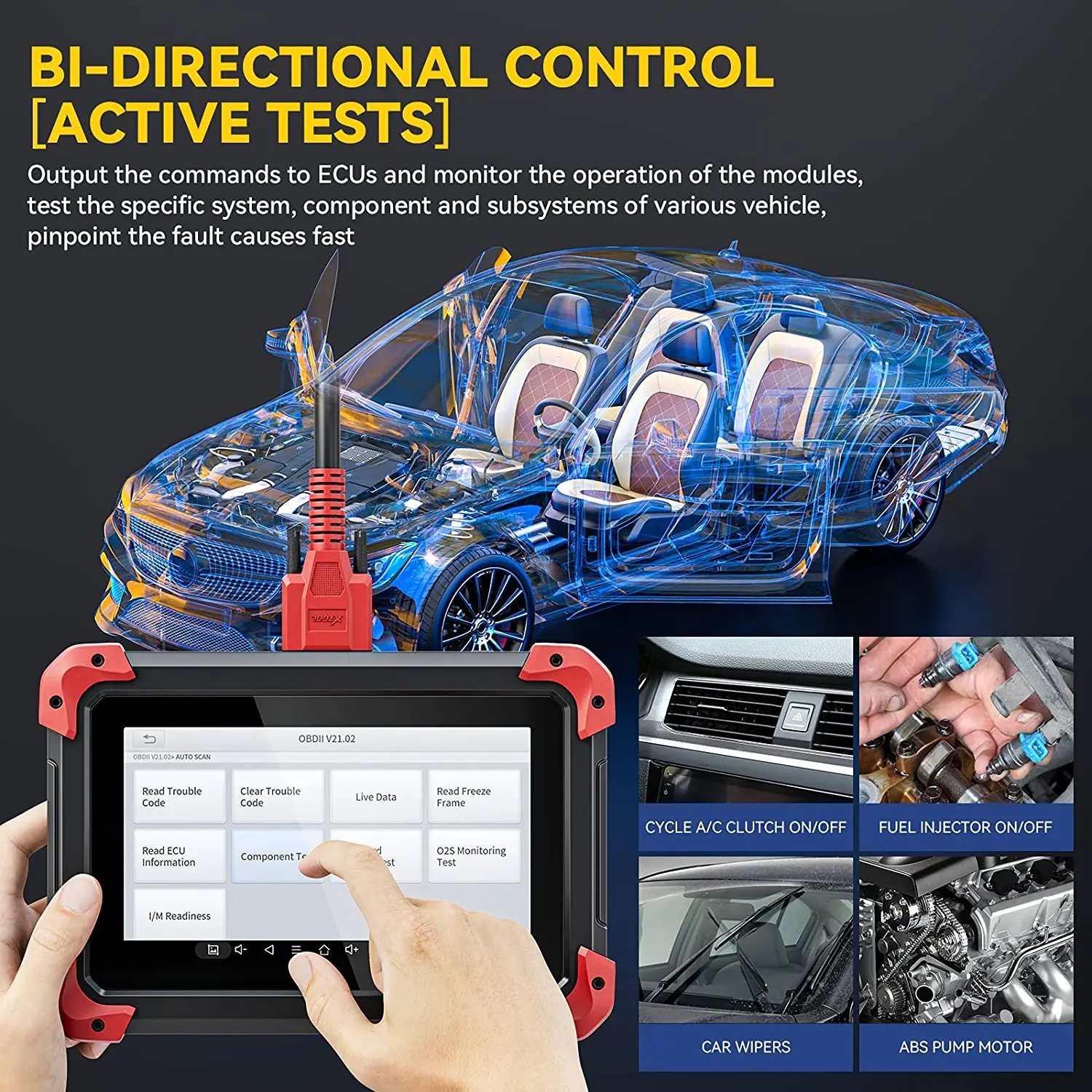 Диагностический сканер XTOOL D7 OBD2 автомобильный диагностический инструмент с