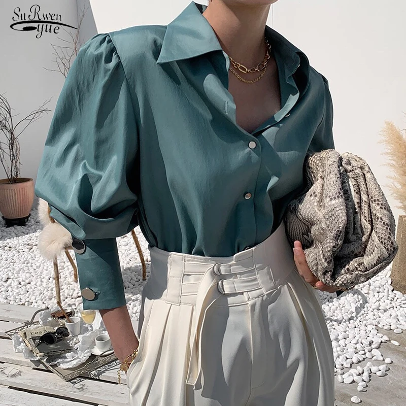 2021 новая весенняя одежда в Корейском стиле свободная женская блуза простые