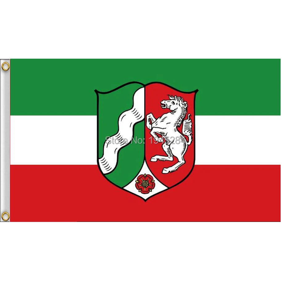 Государственный Флаг Северной Рейн-Вестфалия Германии, 3x5 футов, 90x150 см, флаг страны мира, государственный флаг, индивидуальный цифровой печатный полиэстер