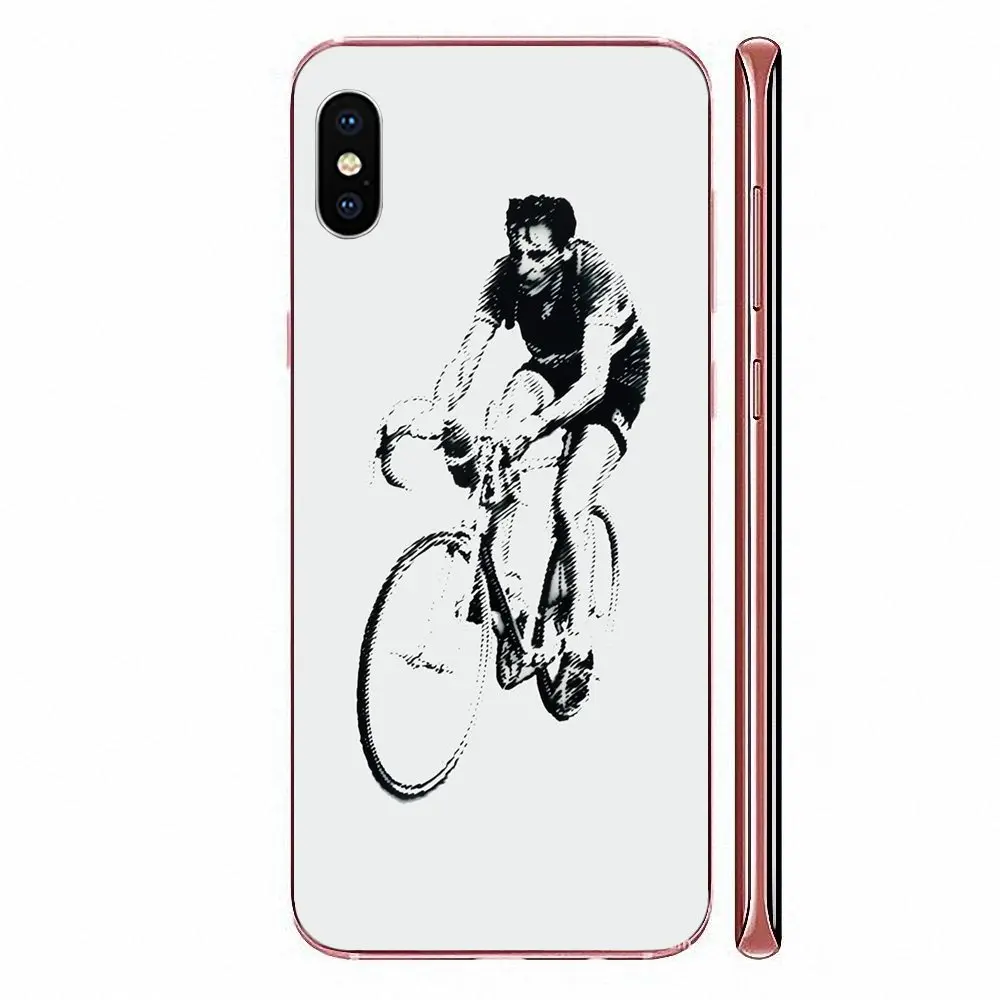 Велосипед велосипедист черный на белом мягкой печати Капа для Sony Xperia Z Z1 Z2 Z3 Z4 Z5