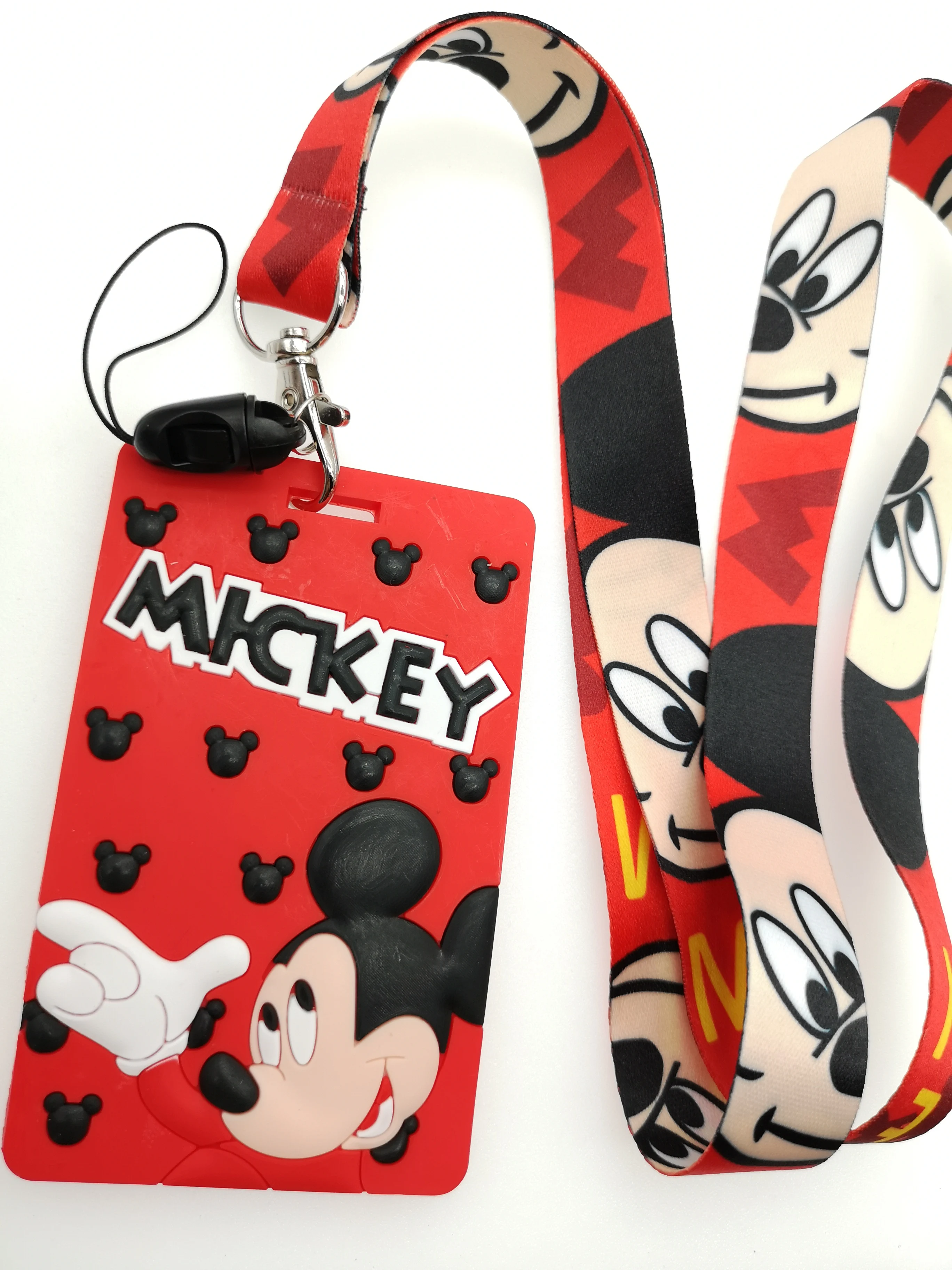 1 шт. мультяшный красный Микки ПВХ держатель для карт идентификационный значок с