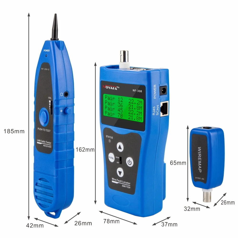 NOYAFA NF 308B сети Ethernet LAN тестер трекер телефон 5E 6E RJ45 11 провод usb кабель коаксиальный