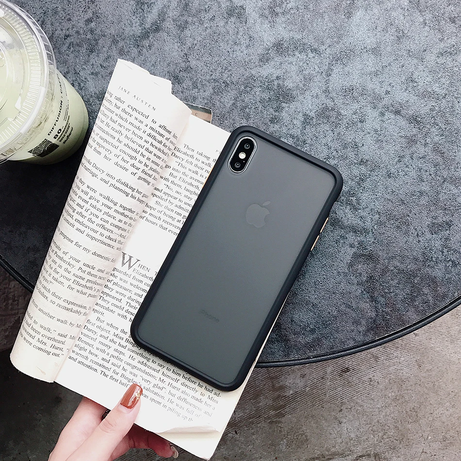 Противоударный силиконовый чехол-бампер для iPhone 11 Pro Xs Max Xr X, прозрачный 360 матовый защитный чехол для iPhone 7 8 Plus, Fundas