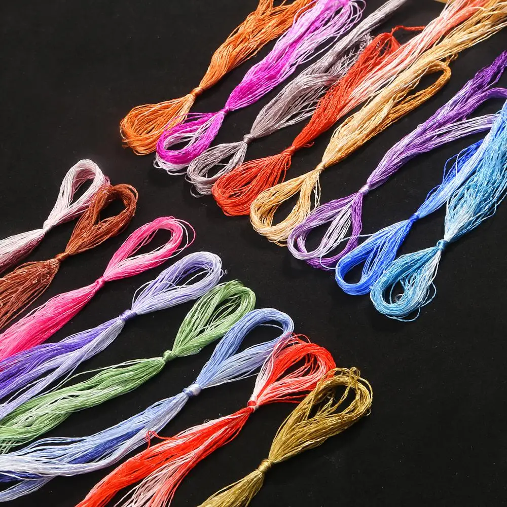 Высококачественная шелковая строчка разные цвета 20 метров искусственная нить