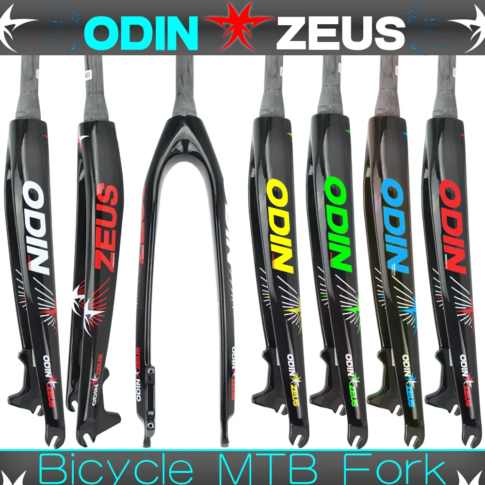 

ODINZEUS Superstrong Six color style 26"/27.5"/29"Inch Mountain Bike Full Carbon Front Fork MTB Bicycle Disc Brake Carbon Fork