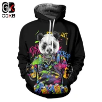 ogkb mens new cool hoodie 3d printing creative panda clothing men spandex streetwear top hoodie dropshipping