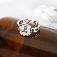 fashion silver color letter b metal punk open rings design finger rings for women men party jewelry best gifts for girls