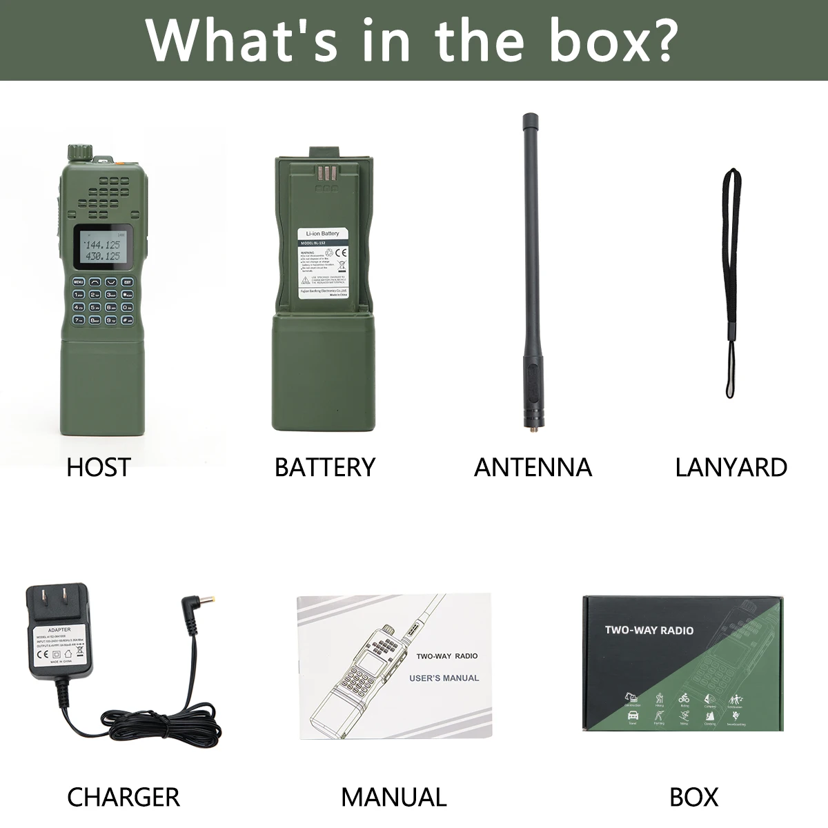 Портативная рация Baofeng высокомощная дальнего действия VHF/UHF Дальняя Тактическая
