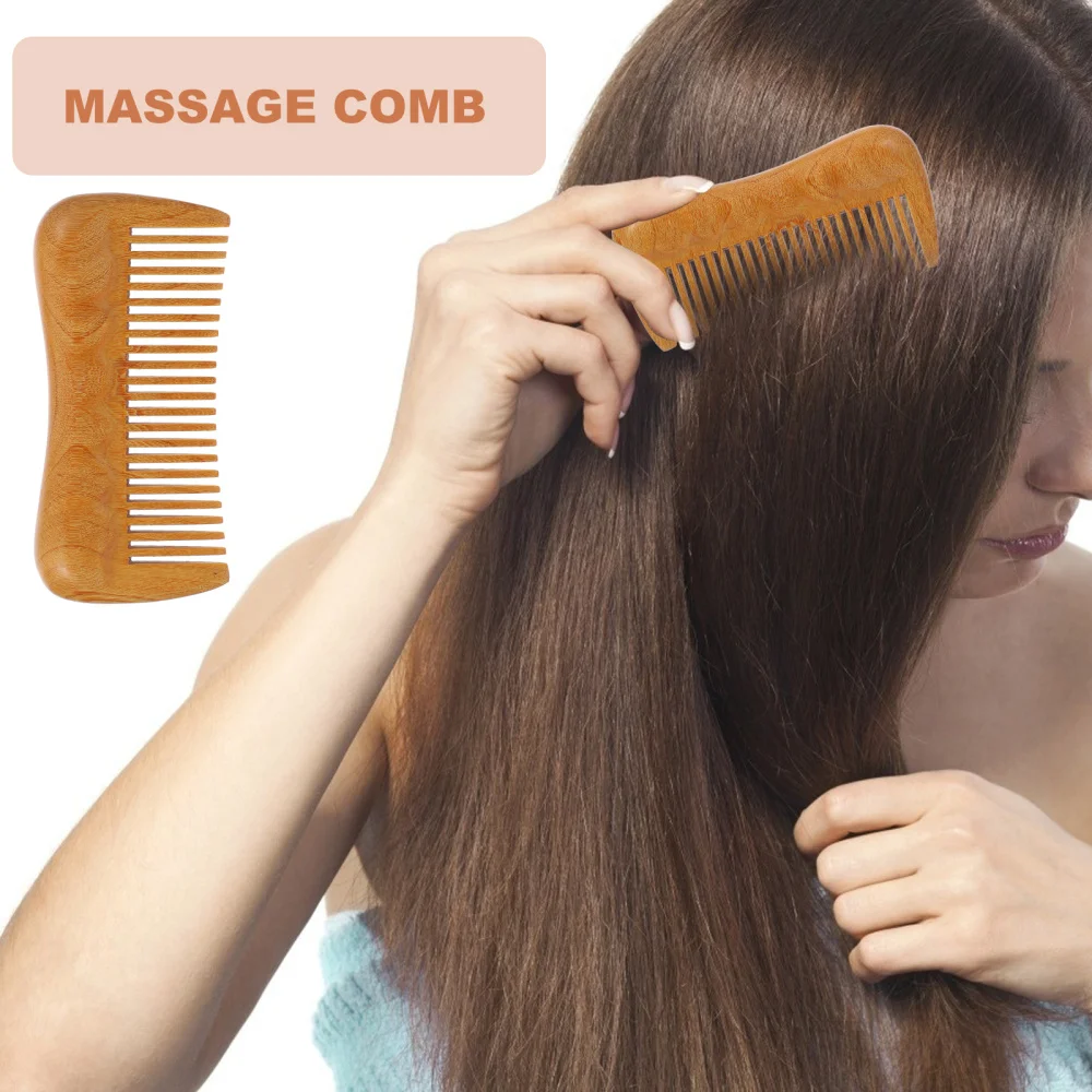 

1pc Fine-toothed Wooden Comb Multi-purpose Comb Home Hairdressing Tool