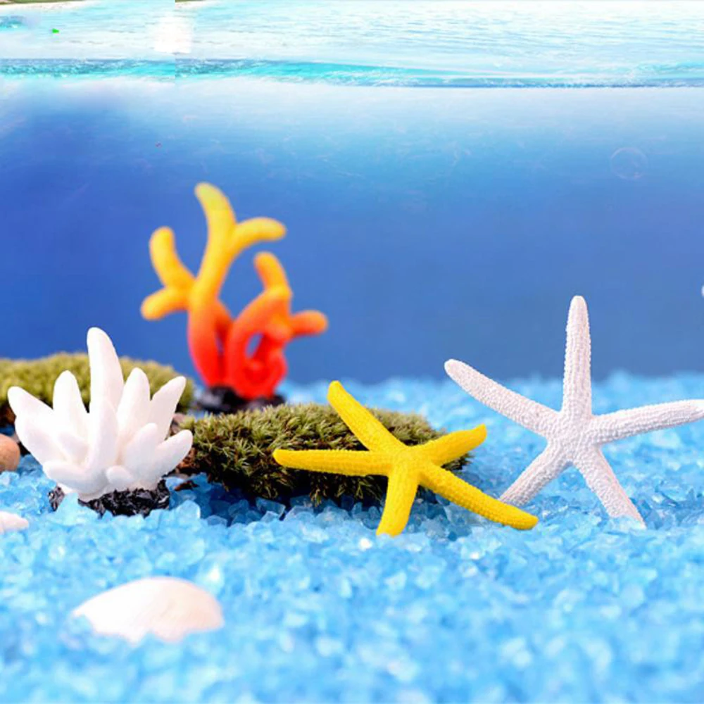 Аквариум с пятиконечными звездами украшения красочные рыбки искусственные