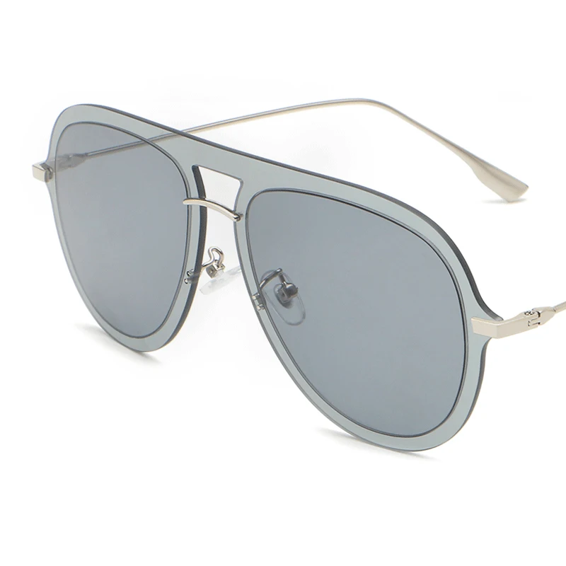 C6 Gray Gray New Vintage Rimless Pilot Sunglasses Women Men Retro Fashion Sun Glasses Trendy Lady Luxury Brand Eyewear Men Silver Gray Shades - Цвет линз: C6 Gray Gray