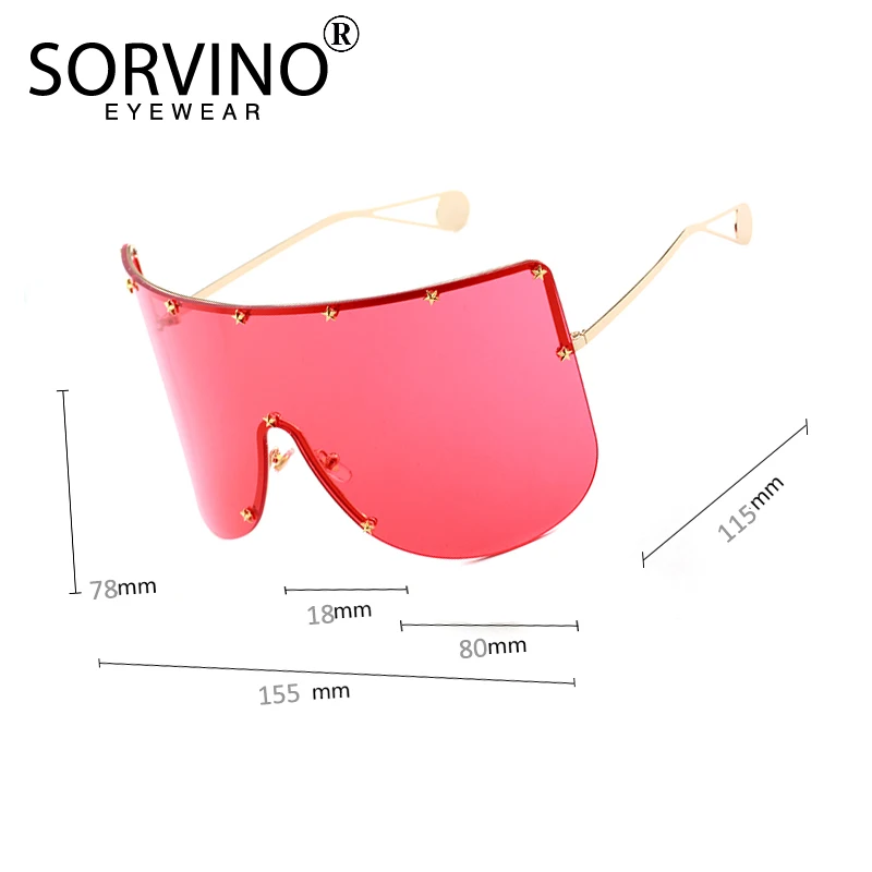 Мужские и женские солнцезащитные очки SORVINO Винтажные Солнцезащитные без оправы